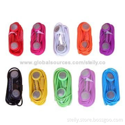 Colorful Professional Wired Earphones for iPhone 4/4S, iPad and iPod